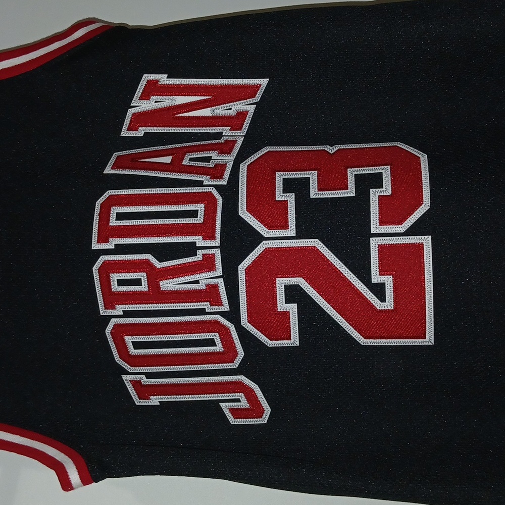 Jordan 23 Girls Sleevless T Shirt Jersey Dress Black Red White Size Large NWT - Picture 3 of 6